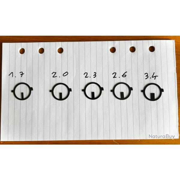 Lot de 5 guidons � lame anschutz