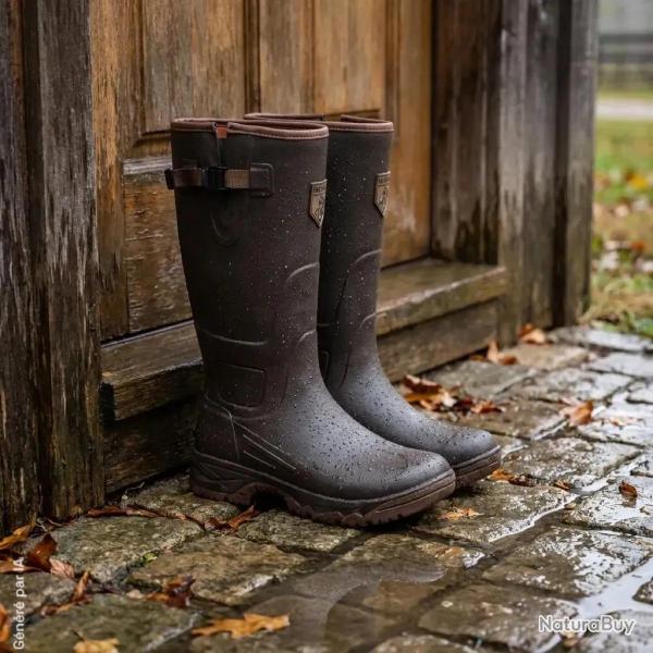 Bottes de chasse Somlys B02 n�opr�ne 4 mm � soufflet �tanche 42