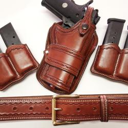ETUI CUIR "PIKE" pour Colt 45  - WILD BUNCH (Entreprise artisanale fran&ccedil;aise)