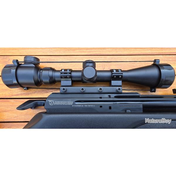 Carabine PCP GAMO ARROW 19,9 j. Cal 5,5 + Pompe + ( Kit Puissance ) + lunette 4 - 9 x 40