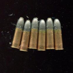 Lot 6 cartouches 7.5 mm pour Revolver Suisse, Norv&eacute;gien et Su&eacute;dois - nettoy&eacute;es - PRIX PORT COMPRIS
