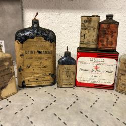 lot de 7 boites &agrave; poudre vide