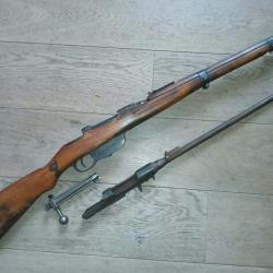 Lot Steyr Mannlicher M95 8x56R - Carabine + carcasse avec culasse - Cat. D