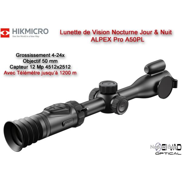 Lunette HIKMICRO de Vision Nocturne ALPEX Pro A50PL avec T�l�m�tre