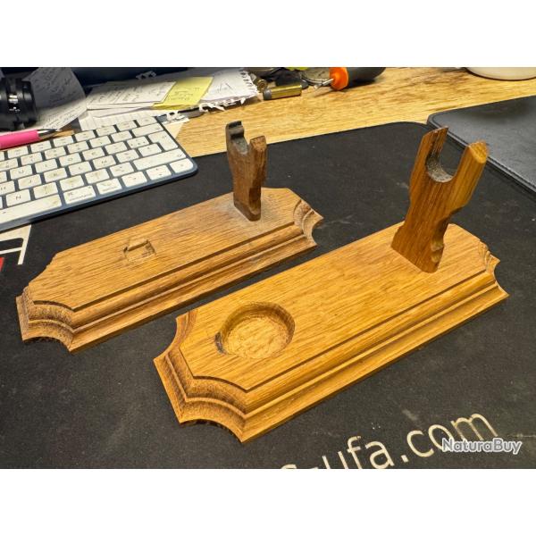 support bois par �b�niste pour revolver et pistolet