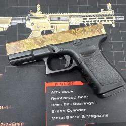 Glock 19 culasse m&eacute;tal mobile airsoft gas