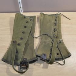Paire de gu&ecirc;tres Am&eacute;ricaine USA 1944 / 1945 US Army Soldat Equipement WWII  (24)