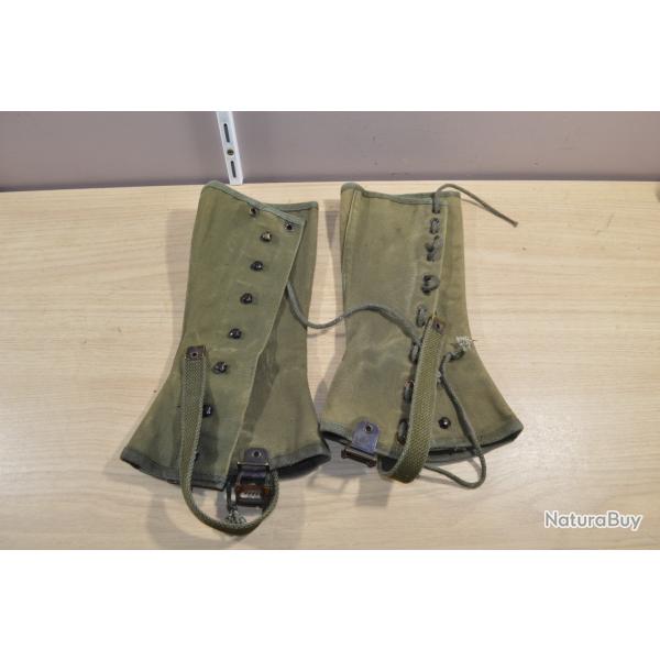 Paire de gu�tres Am�ricaine USA 1944 / 1945 US Army Soldat Equipement WWII  (24)