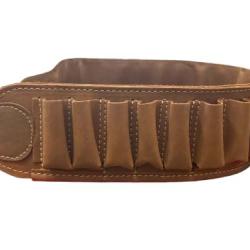 Cartouchi&egrave;re cuir vieilli 20 tubes pour calibre 20