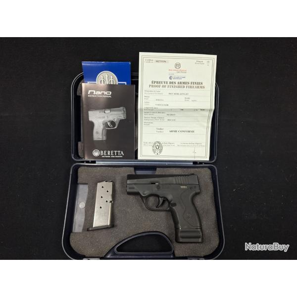Pistolet Beretta Nano BU9, Cal. 9x19mm - 1� sans prix de r�serve !!