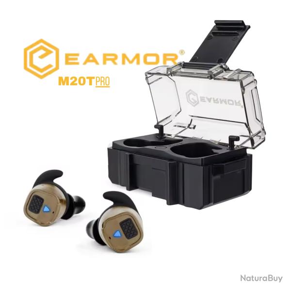 Protection Auditive Earmor M20Tpro Marron Bluetooth � R�duction du Bruit NRR 30dB pour Tir et Chasse