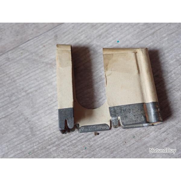 Lame chargeur, clip blanc pour 6 cartouches d'exercice pour fusil suisse GP90