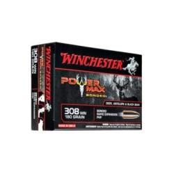 Munitions WINCHESTER calibre 308 Win Power Max Bonded 180gr - 11.7g x20
