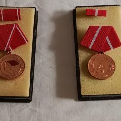 2 M&eacute;daille DDR dans leur bo&icirc;te d'origine  (  A1)