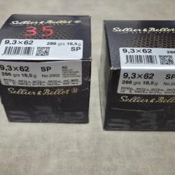 Balles sellier bellot sp 9,3x62 18,5g