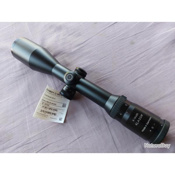 Lunette de chasse Schmidt und Bender Klassik 3 12 x 50 Ret lumineux 4 avec point central