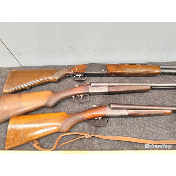Lot de fusil calibre 16 h�lice , cal 16  robust et un calibre 12 chinois assez rare !!!!! Ench�res