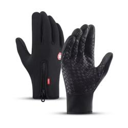 Paire de Gants Tactiques d'Hiver Imperm&eacute;ables � &Eacute;cran Tactile & Zipp&eacute;s pour Chasse & Moto
