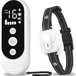 Colliers de Dressage Chien 3 Modes BIP Vibration Choc Rechargeable &Eacute;tanche  IPX7 Port&eacute;e1000m Lumi&egrave;re