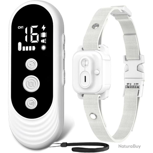 Colliers de Dressage Chien 3 Modes BIP Vibration Stimulation Douce �tanche IPX7 Port�e 1000m Lumi�re