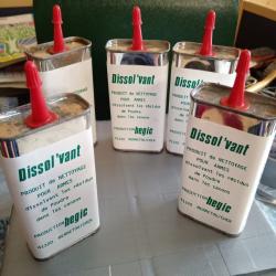 Lot de 5 bidons de dissolvant pour armes &agrave; poudre