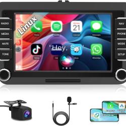 Autoradio 7" Carplay pour VW Golf 5 6 Polo CarPlay & Android Auto Sans Fil, Bluetooth, FM radio, DSP