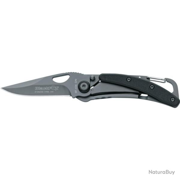 Couteau Pliant Black Fox 434 Lame Acier 440 Manche G10 et Acier Framelock Made In Italy BF434G10