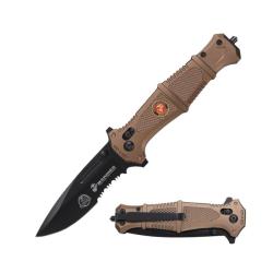 Couteau USMC Rapid Lock Lame Acier Inox Manche Aluminium Tan Rapid Lock USM3010TN