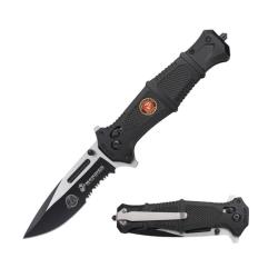 Couteau USMC Rapid Lock Lame Acier Inox Manche Aluminium Noir Rapid Lock USM3010BK