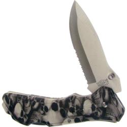 Lot de 3 Couteau Frost Cutlery Buckshot Lame Acier Inox Manche Nylon Camo Noir et Blanc F18285WSC