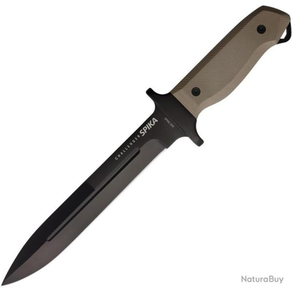 Couteau Fixe Spika Challenger Lame Acier 440 Manche Micarta Brun �tui Kydex SPIKCHST010