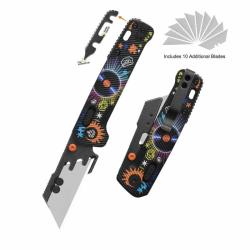 Couteau QSP Penguin Workmate Lame Acier Inoxydable Manche FRN Noir &Eacute;dition Disque Glyde Lock