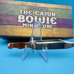 Couteau Fixe Rough Ryder Mini Cajun Bowie Lame Acier Inoxydable Manche Os Naturel RR1902