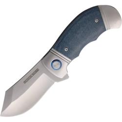 Couteau Rough Ryder Blue Denim Lame Acier Inoxydable Manche Micarta Bleu Linerlock RR2759
