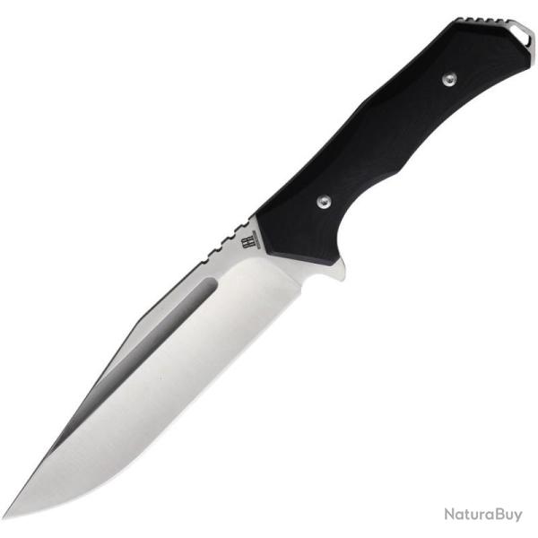 Couteau Fixe Rough Ryder Lame Acier Inoxydable Manche G10 Noir �tui Nylon RR2533