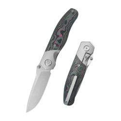 Couteau KB Velvet Snake Lame M390 Manche Titane avec incrustation carbone camo Framelock KUB266A