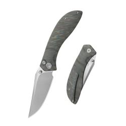 Couteau Pliant KB Stingray Lame M390 Manche Titane flamme Button Lock KUB264B