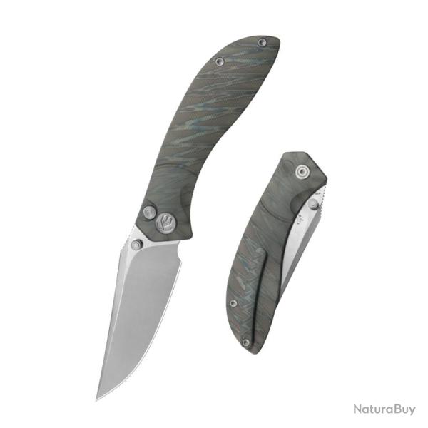 Couteau Pliant KB Stingray Lame M390 Manche Titane flamme Button Lock KUB264B