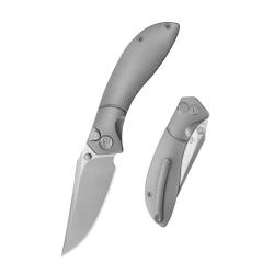 Couteau Pliant KB Stingray Lame M390 Manche Titane gris Button Lock KUB264A