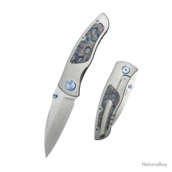 Couteau KB Vertigo Lame CPM S35VN Manche Titane avec incrustation carbone camo Framelock KUB258C