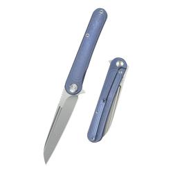 Couteau Pliant KB Dandy Lame CPM S90V Manche Titane bleu Framelock KUB247K