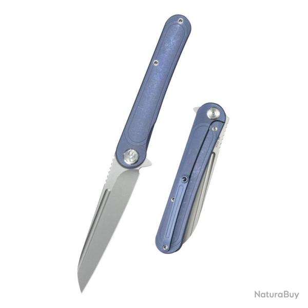 Couteau Pliant KB Dandy Lame CPM S90V Manche Titane bleu Framelock KUB247K
