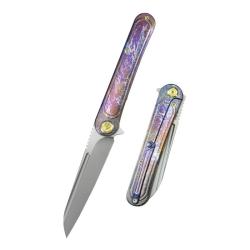 Couteau Pliant KB Dandy Lame CPM S90V Manche Titane flamme Framelock KUB247H