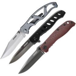 Lot de 3 Couteau Pliant Gerber Greatest Hits Combo Manche Acier Inox et Synth&eacute;tique G1076895