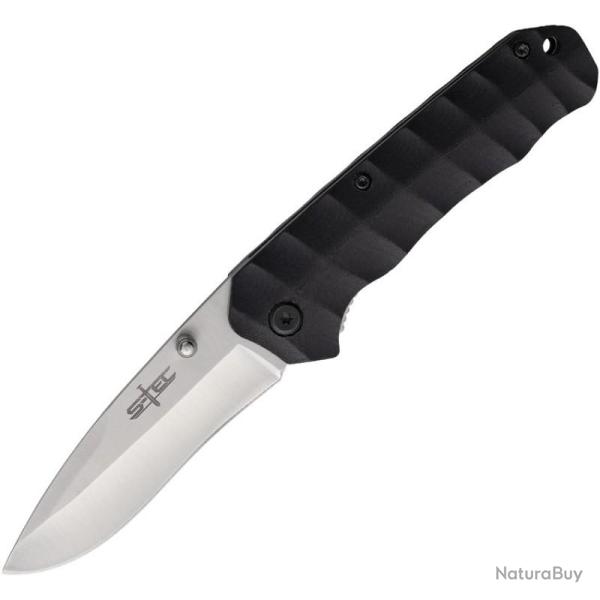 Couteau Pliant S-TEC TS027 Lame Inox Manche G10 Noir Linerlock STTS027