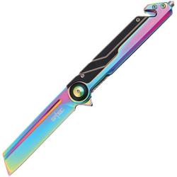 Couteau Pliant S-TEC T271288 Lame Inox Manche Acier Inoxydable Multicolore Framelock A/O