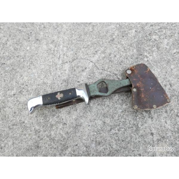 Hachette de Scout avec son etui cuir