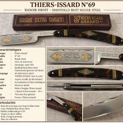 THIERS-ISSARD N&deg;69 - RASOIR ANCIEN - SHEFFIELD BEST SILVER STEEL - LOUP & B&Eacute;LIER - BO&Icirc;TE
