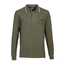 Polo Percussion manches longues brod&eacute; logo kaki 2XL