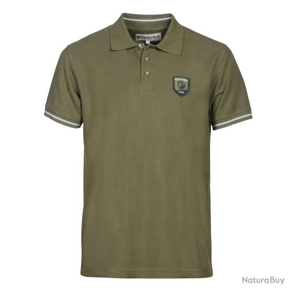 Polo manches courtes Percussion broderie Sanglier kaki M